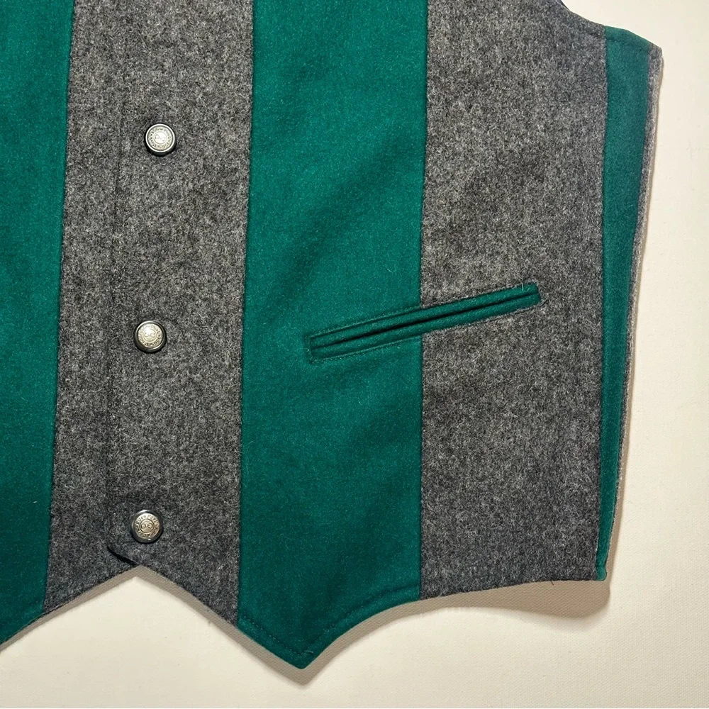 Eden Park Wool-Blend Heritage Kick-Off 1987 Button Up Vest Waistcoat, Mens Large - Picture 5 of 12